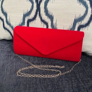 Beautiful Velvet Red Evening Clutch